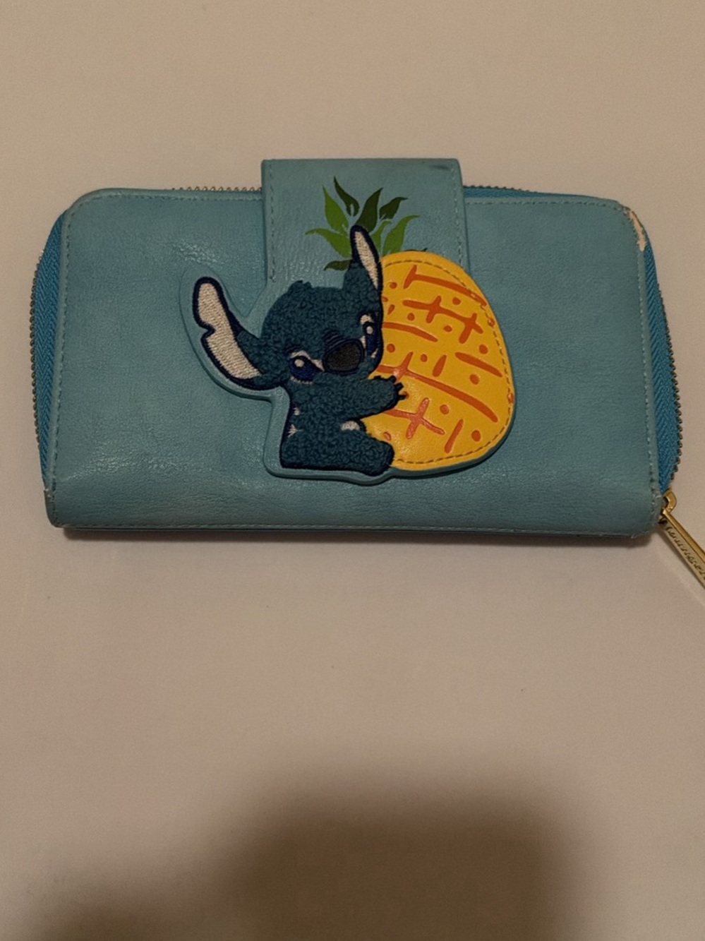 Loungefly Blue Stitch Pineapple Applique Wallet
